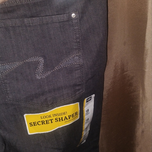 Lee Perfect Fit Gray jeans womens 16 shapetastic stretch NWT - Picture 3 of 5